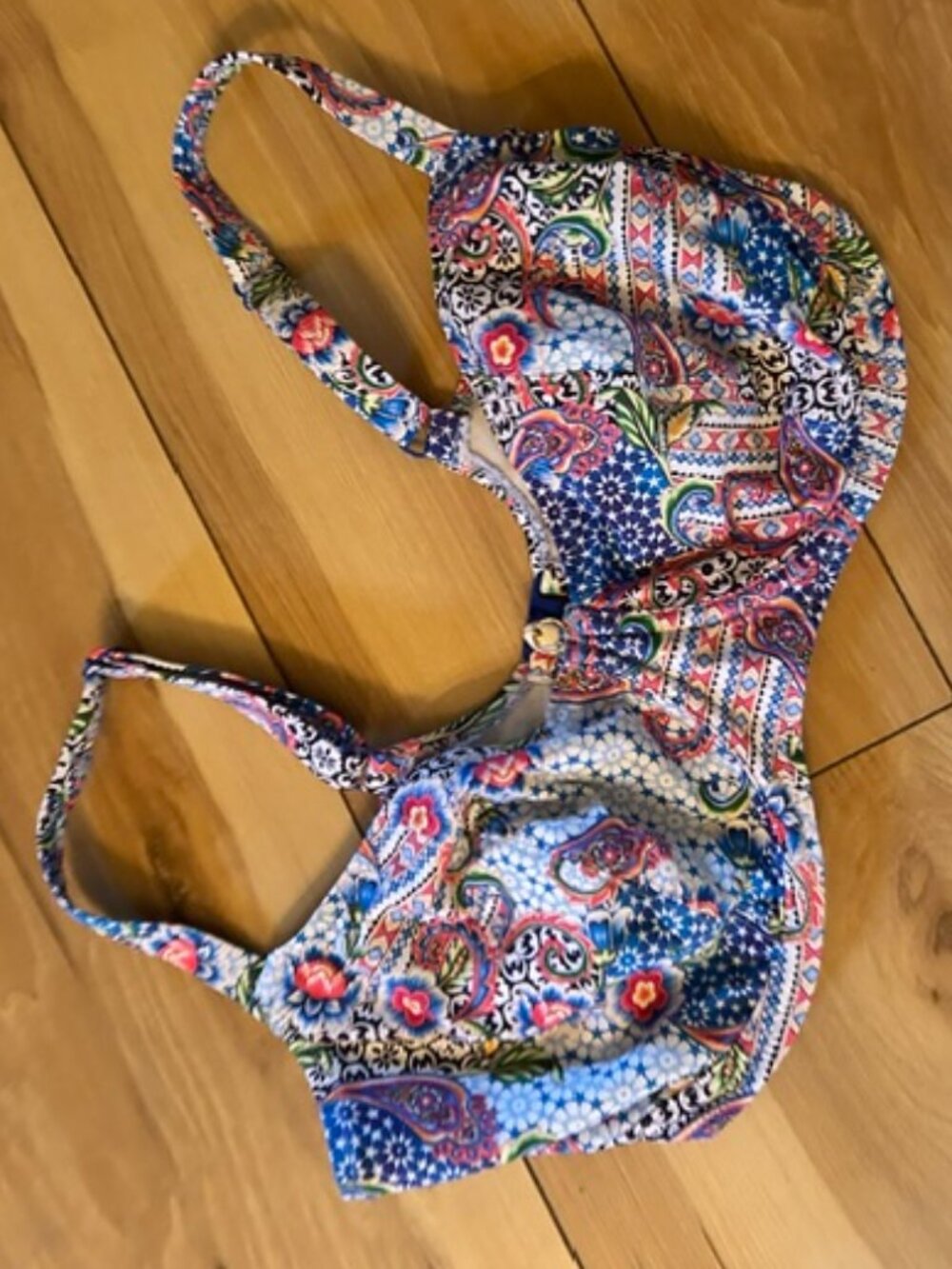 Freya size 32  womens bikini top swim suit swimming medium blue